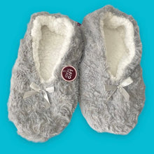 Load image into Gallery viewer, Ladies Grey Fluffy Slipper Socks
