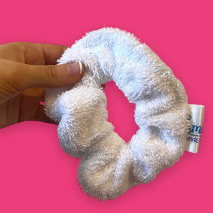 White Towel Scrunchie